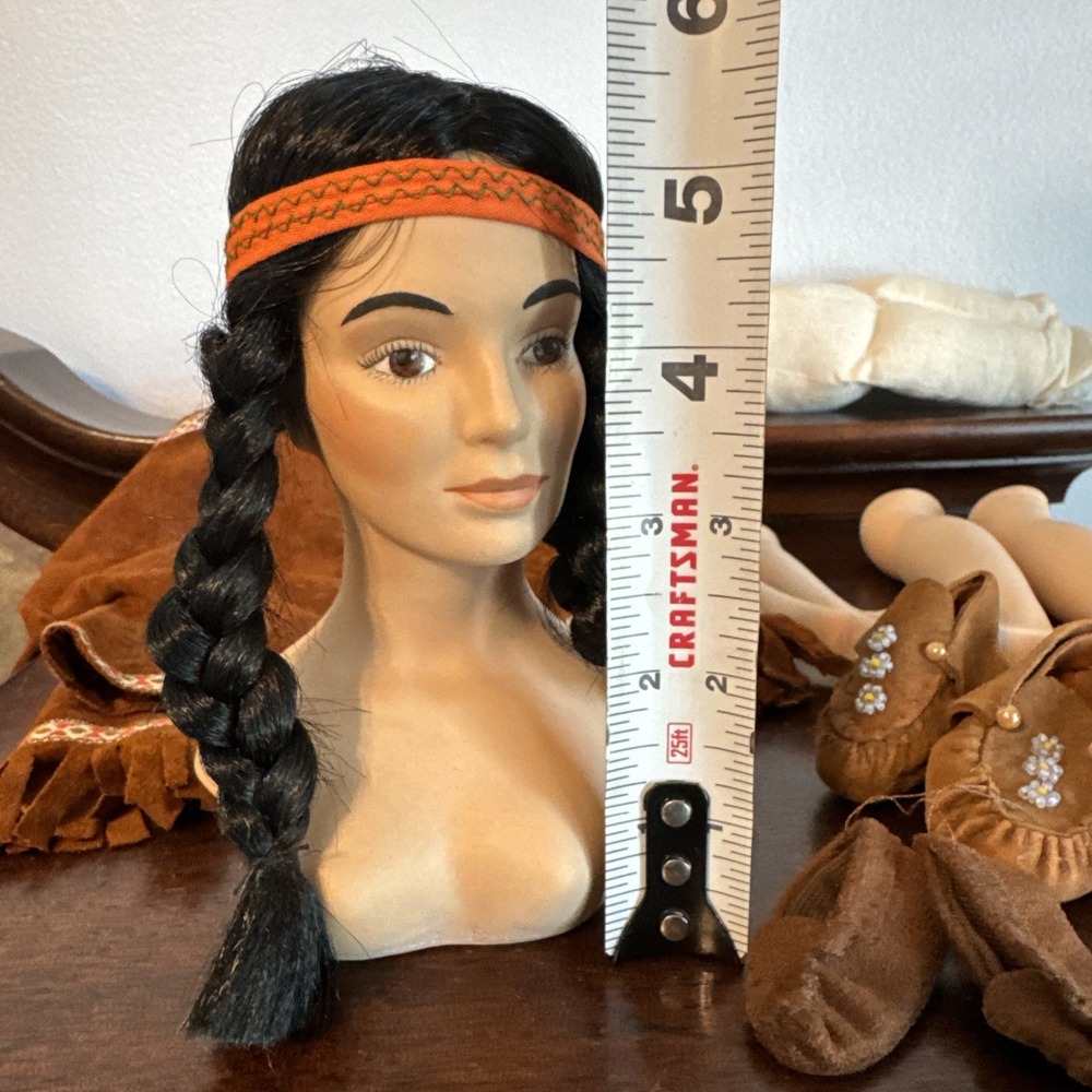 1977 Princess Kimimi Bisque Native American Doll Helen Kramer & Accessories READ - Picture 3 of 13